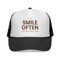 Smile Often Trucker Cap — "Smile Often, Life's Beautiful" Casual Mesh Baseball Hat